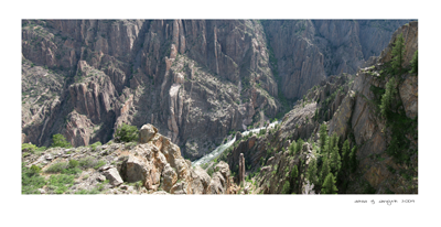 View in the Black Canyon of the Gunnison National Park